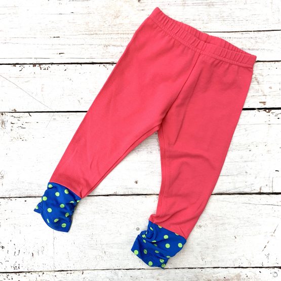 leggings – lazac színű, alul kék passzéval