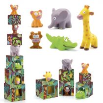 Toronyépítő kocka – Maxi és barátai, állatok a szavannán