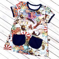 cirkuszos rövidujjú ruha