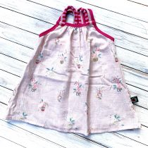 apró virágos pamut-géz nyári ruha