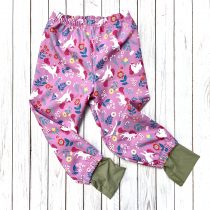 softshell esőnadrág – unikornis ( rózsaszín )