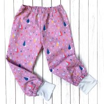 softshell esőnadrág – esőcseppek ( rózsaszín )