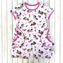 oldalzsebes ruha, tunika – lovacska virágok közt