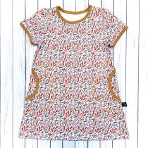 oldalzsebes ruha, tunika – nyuszi a répamezőn