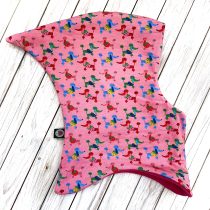 “űrhajós” sapka – pudli  ( rózsaszín polár béléssel )