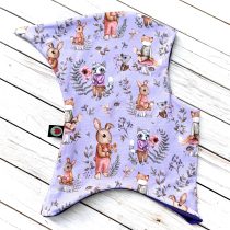 “űrhajós” sapka – nyuszi, róka, mosómedve – lila ( pamut béléssel )