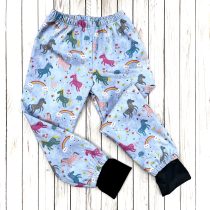 softshell esőnadrág – unikornis és szivárvány