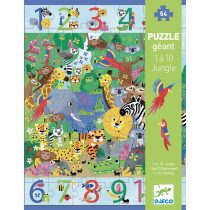 Megfigyeltető puzzle – Dzsungelben 1-10-ig, 54 db-os – 1 to 10 Jungle
