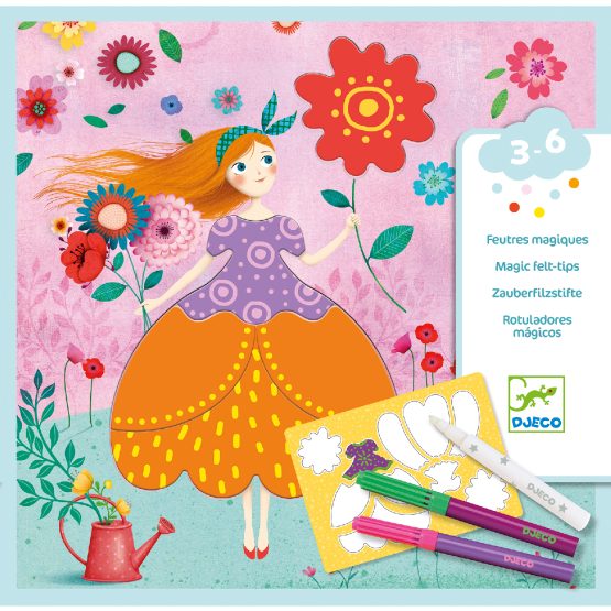 Színezés és mintakészítés varázsfilccel – Méri szép ruhái – Marie’s pretty dresses