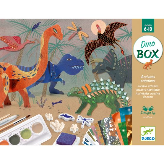 Kreatív műhely – 6 technika 1 dobozban – Dinoszauruszok világa – Dino Box