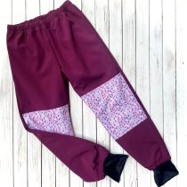 softshell esőnadrág – burgundi lila, pötty